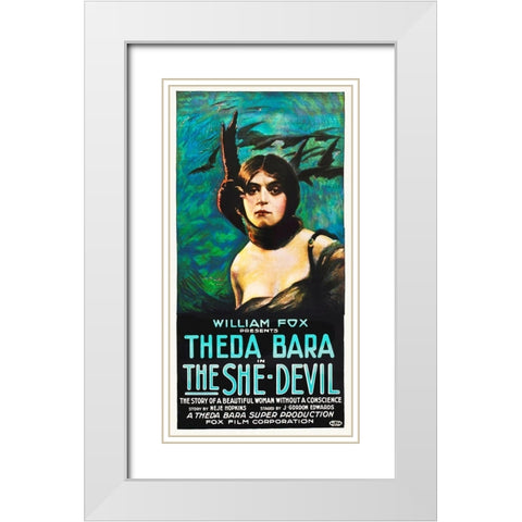 The She-Devil White Modern Wood Framed Art Print with Double Matting by Hollywood Photo Archive