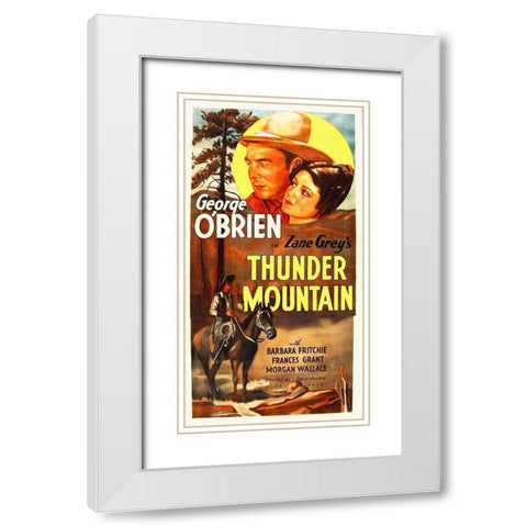 Thunder Mountain White Modern Wood Framed Art Print with Double Matting by Hollywood Photo Archive
