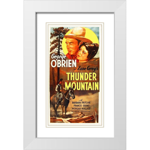 Thunder Mountain White Modern Wood Framed Art Print with Double Matting by Hollywood Photo Archive