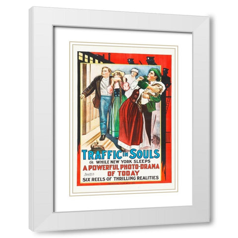 Traffic in Souls, 1913 White Modern Wood Framed Art Print with Double Matting by Hollywood Photo Archive