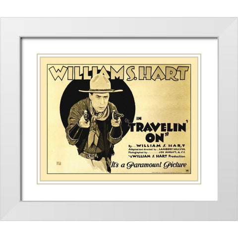 Travelin On White Modern Wood Framed Art Print with Double Matting by Hollywood Photo Archive