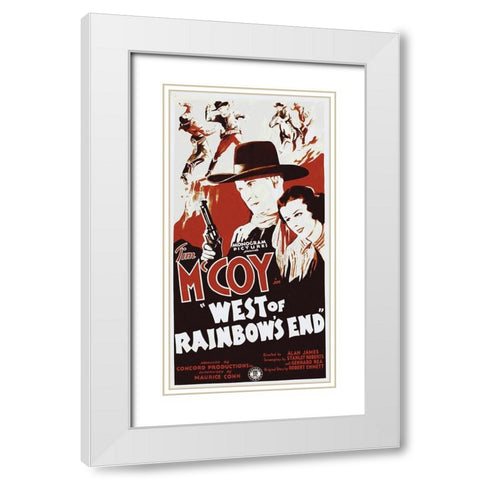 West of Rainbows End White Modern Wood Framed Art Print with Double Matting by Hollywood Photo Archive