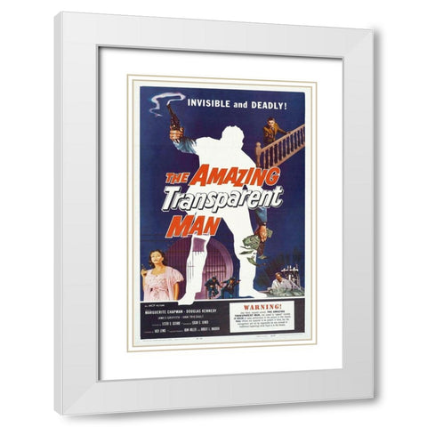 Amazing Transparent Man, 1959 White Modern Wood Framed Art Print with Double Matting by Hollywood Photo Archive