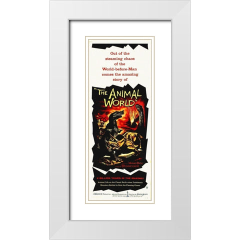 Animal World White Modern Wood Framed Art Print with Double Matting by Hollywood Photo Archive