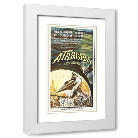 Atragon White Modern Wood Framed Art Print with Double Matting by Hollywood Photo Archive