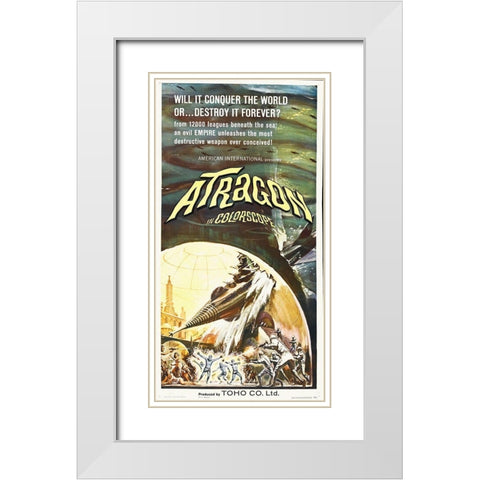 Atragon White Modern Wood Framed Art Print with Double Matting by Hollywood Photo Archive