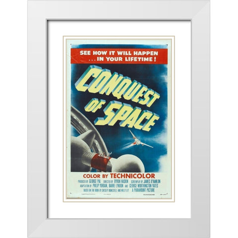 Conquest Of Space White Modern Wood Framed Art Print with Double Matting by Hollywood Photo Archive
