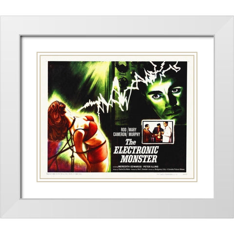 Electronic Monster White Modern Wood Framed Art Print with Double Matting by Hollywood Photo Archive