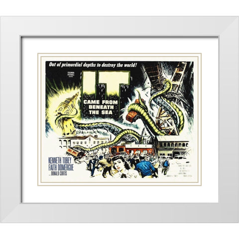It Came From Beneath the Sea - Horizontal Full Color White Modern Wood Framed Art Print with Double Matting by Hollywood Photo Archive