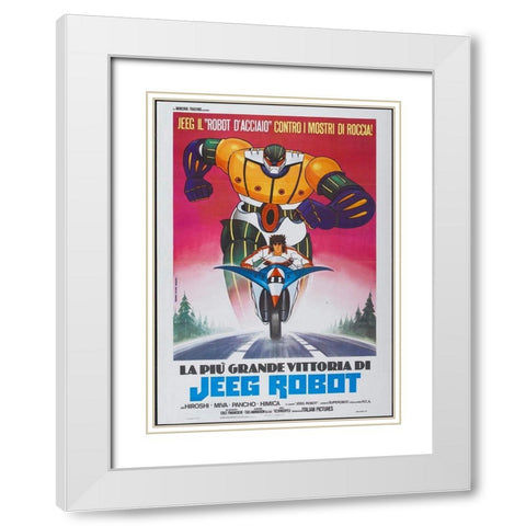 Jeeg Robot White Modern Wood Framed Art Print with Double Matting by Hollywood Photo Archive
