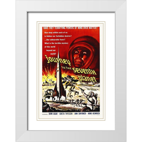 Journey To The Seventh Planet, 1962 White Modern Wood Framed Art Print with Double Matting by Hollywood Photo Archive