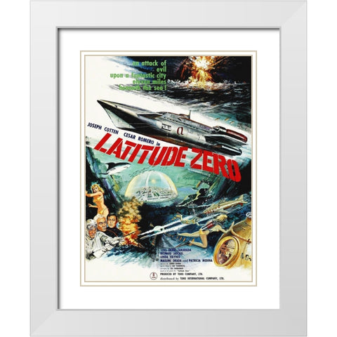 Latitude Zero White Modern Wood Framed Art Print with Double Matting by Hollywood Photo Archive