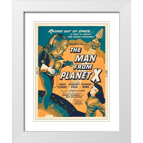 Man From Planet X White Modern Wood Framed Art Print with Double Matting by Hollywood Photo Archive