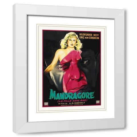 French - Mandragore White Modern Wood Framed Art Print with Double Matting by Hollywood Photo Archive