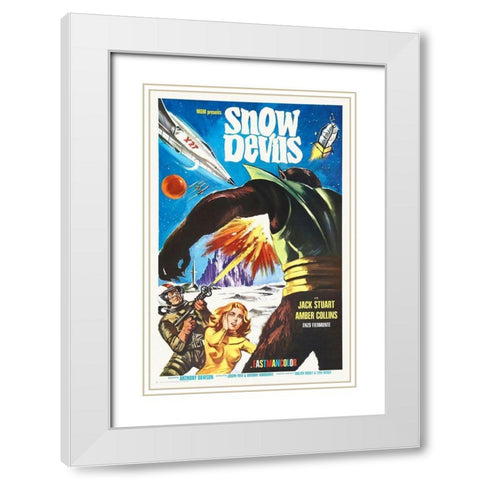 Snow Devils White Modern Wood Framed Art Print with Double Matting by Hollywood Photo Archive