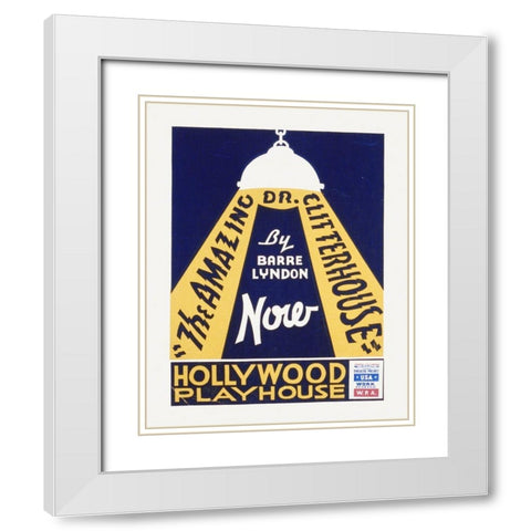 The Amazing Dr. Clitterhouse White Modern Wood Framed Art Print with Double Matting by Hollywood Photo Archive