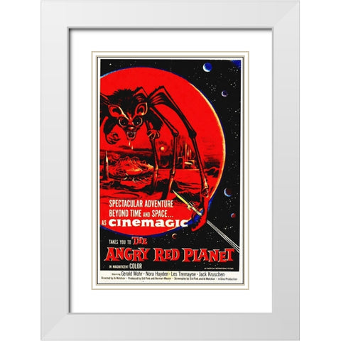 The Angry Red Planet, 1960 White Modern Wood Framed Art Print with Double Matting by Hollywood Photo Archive