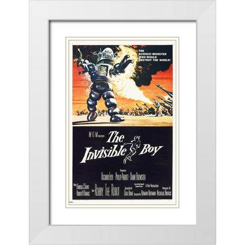 The Invisible Boy, 1957 White Modern Wood Framed Art Print with Double Matting by Hollywood Photo Archive