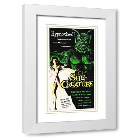The She-Creature, 1956 White Modern Wood Framed Art Print with Double Matting by Hollywood Photo Archive