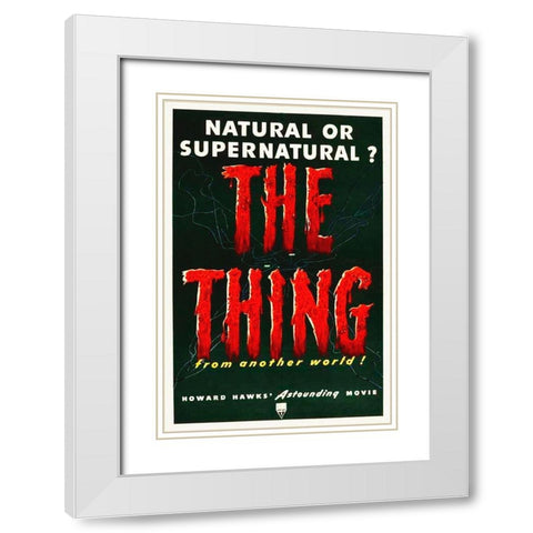 The Thing from Another World White Modern Wood Framed Art Print with Double Matting by Hollywood Photo Archive