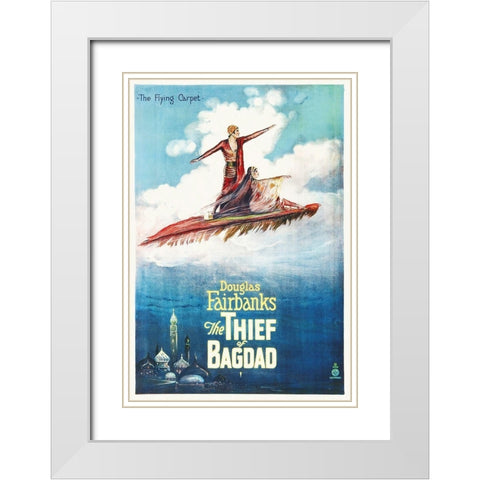Thief Of Baghdad - Douglas Fairbanks White Modern Wood Framed Art Print with Double Matting by Hollywood Photo Archive