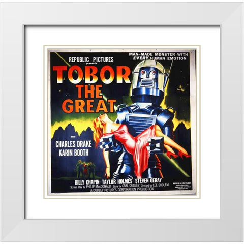 Tobor The Great, 1954 White Modern Wood Framed Art Print with Double Matting by Hollywood Photo Archive