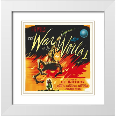 War Of The Worlds White Modern Wood Framed Art Print with Double Matting by Hollywood Photo Archive