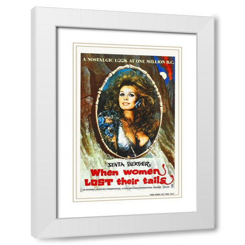 When Women Lost Their Tails White Modern Wood Framed Art Print with Double Matting by Hollywood Photo Archive