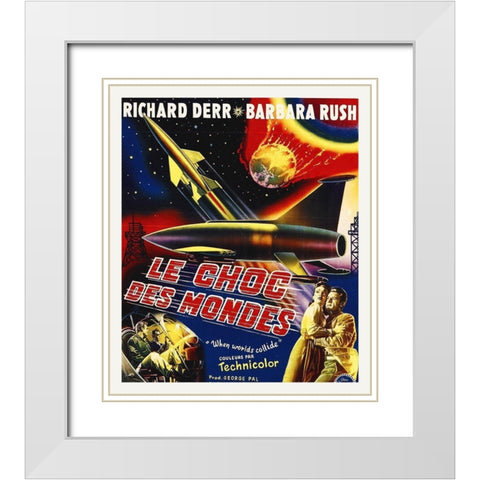 French - When Worlds Collide, 1951 White Modern Wood Framed Art Print with Double Matting by Hollywood Photo Archive