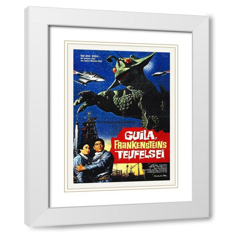 X From Outer Space - German White Modern Wood Framed Art Print with Double Matting by Hollywood Photo Archive