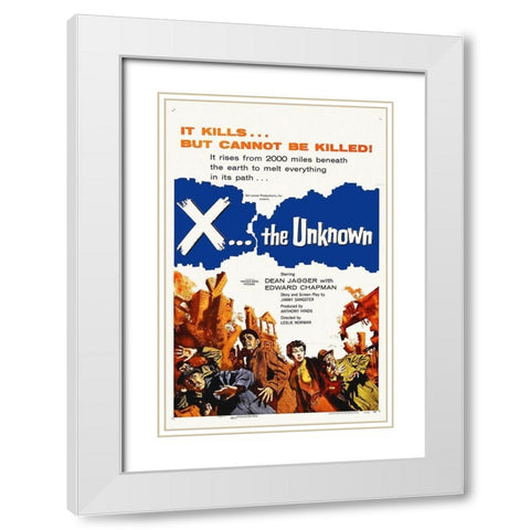 X...The Unknown, 1957 White Modern Wood Framed Art Print with Double Matting by Hollywood Photo Archive