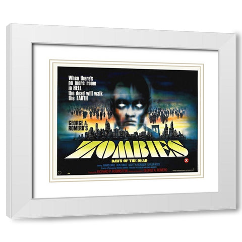 Zombies - Dawn of the Dead White Modern Wood Framed Art Print with Double Matting by Hollywood Photo Archive