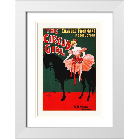 Charles Frohmans Production, The Circus Girl -1897 White Modern Wood Framed Art Print with Double Matting by Hollywood Photo Archive
