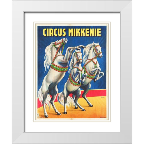 Circus Mikkenie White Modern Wood Framed Art Print with Double Matting by Hollywood Photo Archive