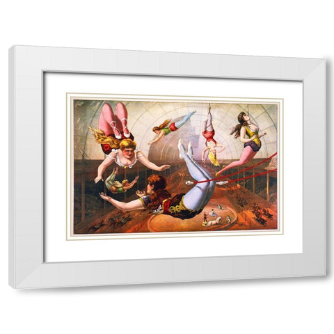 Posters Of Circus And Magic Before 1900 White Modern Wood Framed Art Print with Double Matting by Hollywood Photo Archive