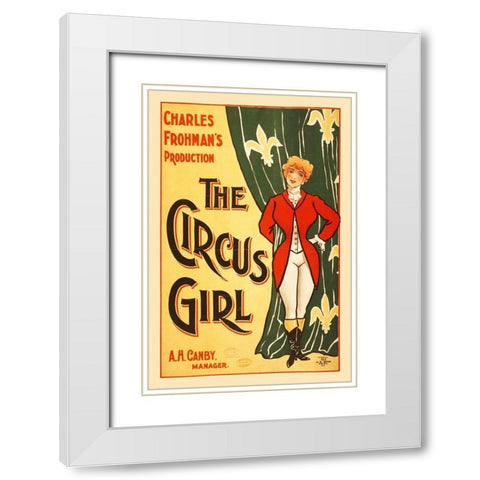 Vintage Circus Poster White Modern Wood Framed Art Print with Double Matting by Hollywood Photo Archive