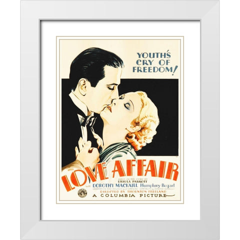 Bogart In Love Affair, 1932 White Modern Wood Framed Art Print with Double Matting by Hollywood Photo Archive