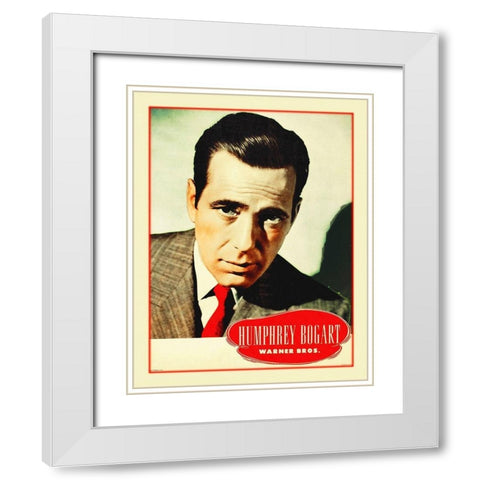 Bogart White Modern Wood Framed Art Print with Double Matting by Hollywood Photo Archive
