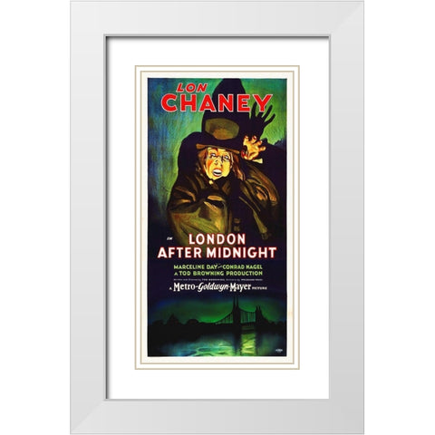 London After Midnight, 1927 White Modern Wood Framed Art Print with Double Matting by Hollywood Photo Archive