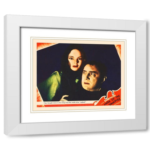 Mark of The Vampire White Modern Wood Framed Art Print with Double Matting by Hollywood Photo Archive