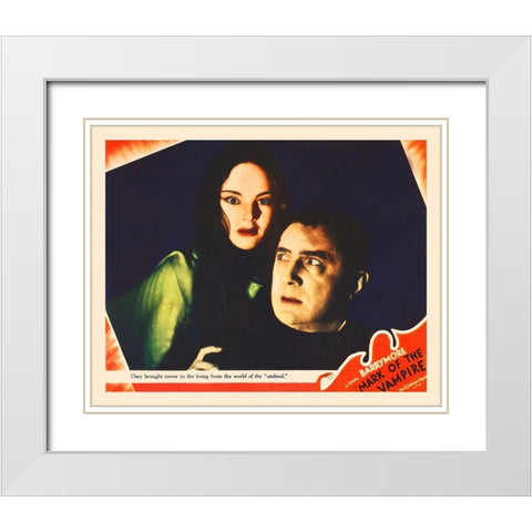 Mark of The Vampire White Modern Wood Framed Art Print with Double Matting by Hollywood Photo Archive
