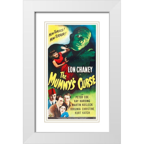 Mummys Curse White Modern Wood Framed Art Print with Double Matting by Hollywood Photo Archive