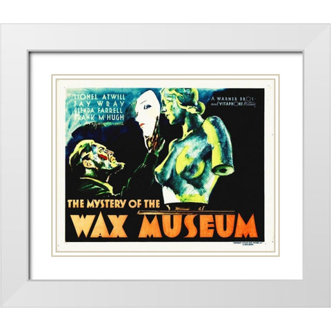 Mystery of The Wax Museum 1933 White Modern Wood Framed Art Print with Double Matting by Hollywood Photo Archive