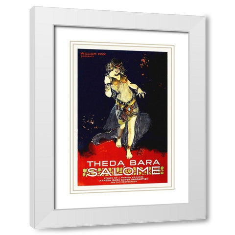 Salome - Theda Bara White Modern Wood Framed Art Print with Double Matting by Hollywood Photo Archive