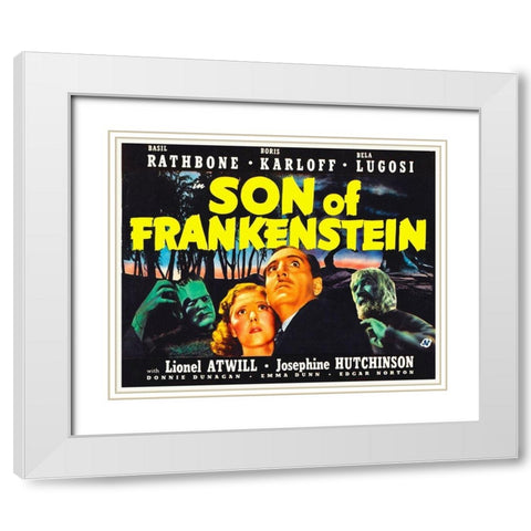 Son of Frankenstein White Modern Wood Framed Art Print with Double Matting by Hollywood Photo Archive