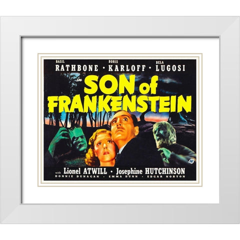 Son of Frankenstein White Modern Wood Framed Art Print with Double Matting by Hollywood Photo Archive