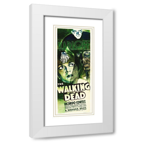 Walking Dead Insert, 1936 White Modern Wood Framed Art Print with Double Matting by Hollywood Photo Archive