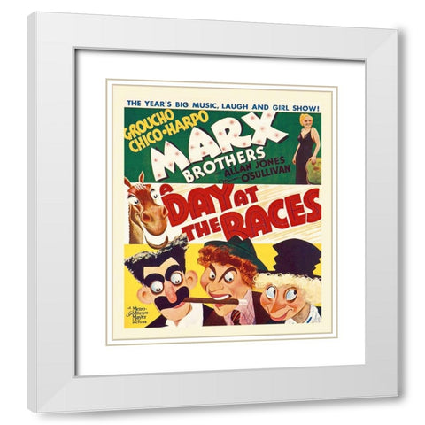 Marx Brothers - A Day at the Races 03 White Modern Wood Framed Art Print with Double Matting by Hollywood Photo Archive