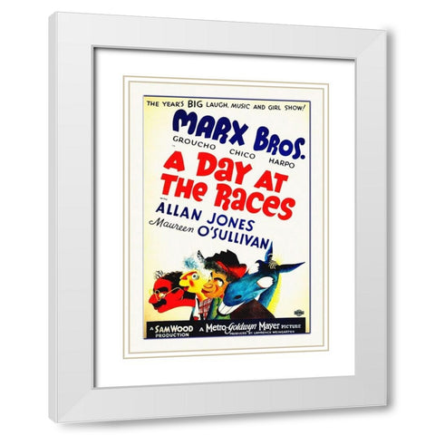 Marx Brothers - A Day at the Races 07 White Modern Wood Framed Art Print with Double Matting by Hollywood Photo Archive