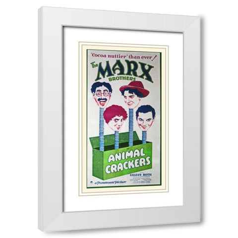 Marx Brothers - Animal Crackers 01 White Modern Wood Framed Art Print with Double Matting by Hollywood Photo Archive